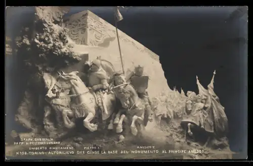 AK Torino, Altorilievo che cinge la base del monumento al Principe Amedeo