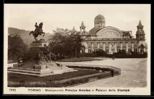 AK Torino, Monumento Principe Amedeo e Palazzo della Stampa