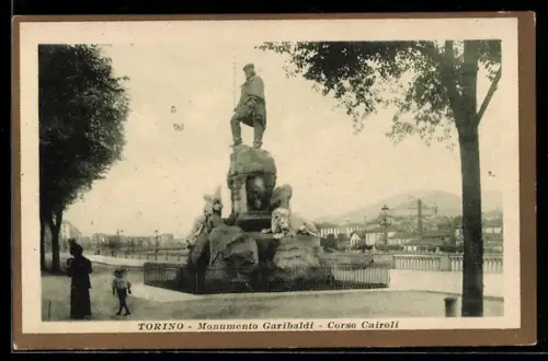 AK Torino, Monumento Garibaldi, Corso Cairoli