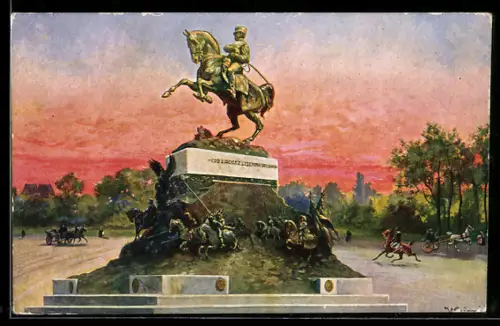 Künstler-AK Torino, Monumento al Principe Amedeo di Savoia