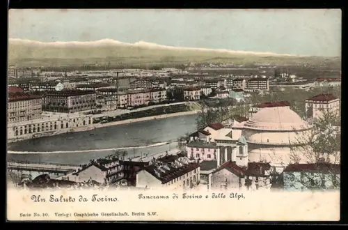 AK Torino, Panorama di Torino e delle Alpi