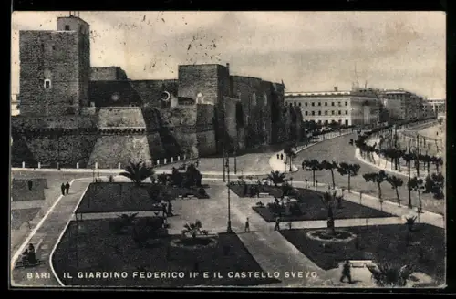 AK Bari, Il Giardino Federico II e il Castello Svevo