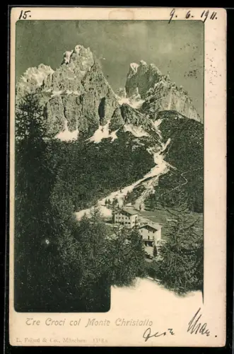 AK Cortina d`Ampezzo, Tre Croci col Monte Cristallo