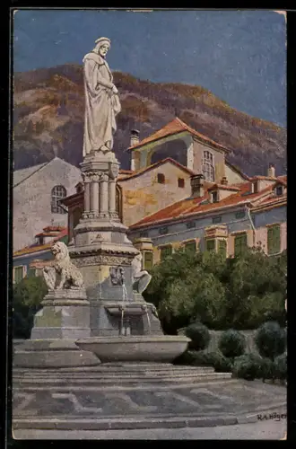 Künstler-AK Rud.A. Höger: Bozen, Walter von der Vogelweide Denkmal