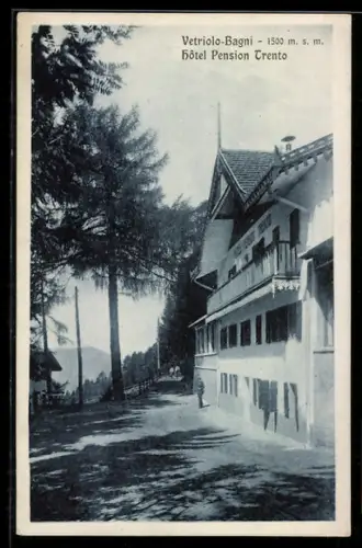 AK Vetriolo-Bagni, Vetriolo-Bagni, Hôtel Pension Trento tra gli alberi e il paesaggio montano