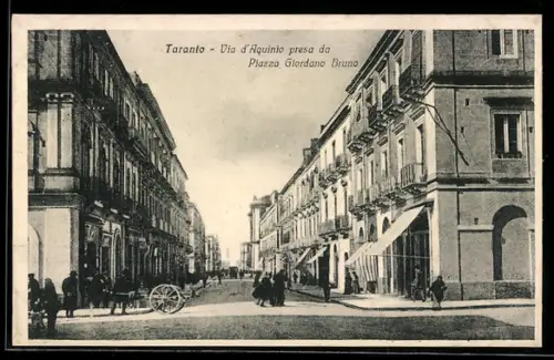 AK Taranto, Via d`Aquino vista da Piazza Giordano Bruno