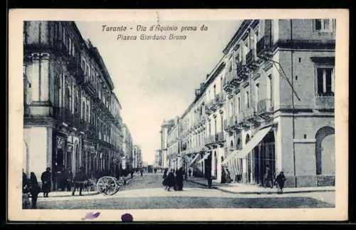 AK Taranto, Via d`Aquino presa da Piazza Giordano Bruno