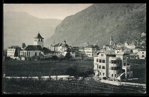 AK Gries bei Bozen, Villa Wenter gegen die Berge