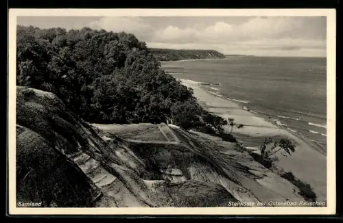 AK Rauschen, Steilküste mit Strand und Meer