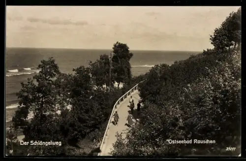 AK Rauschen / Ostsee, Schlängelweg