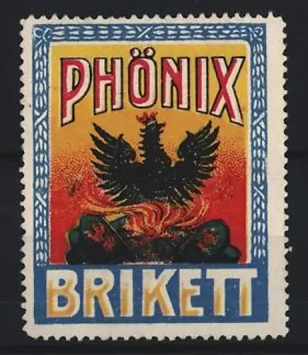 Reklamemarke Phönix, Phönix und Brikett-Symbol