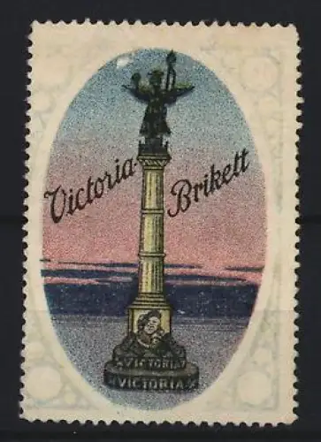 Reklamemarke Victoria, Brikett, Siegesdenkmal