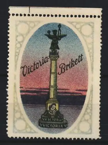 Reklamemarke Victoria, Victoria Brikett, Siegesdenkmal