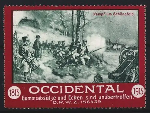 Reklamemarke Occidental, Gummiabsätze und Ecken, Kampf um Schönefeld
