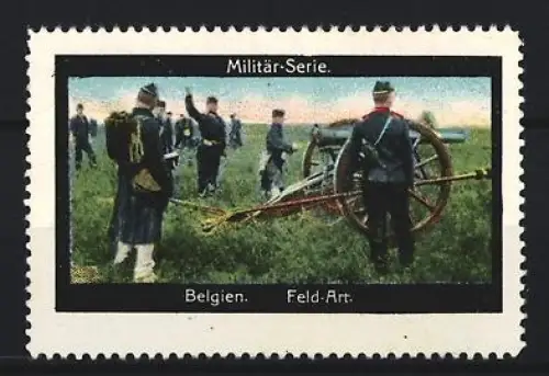 Reklamemarke Belgien, Militär-Serie, Belgische Feld-Artillerie