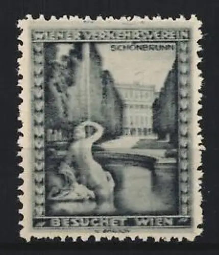 Reklamemarke Wien, Schloss Schönbrunn, Brunnenfigur