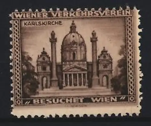 Reklamemarke Wien, Besuchet Wien, Karlskirche
