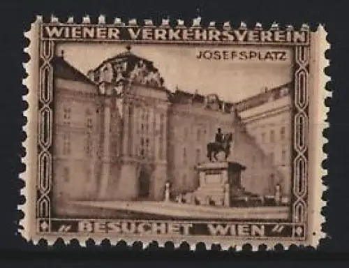 Reklamemarke Wien, Besuchet Wien, Josefplatz-Statue