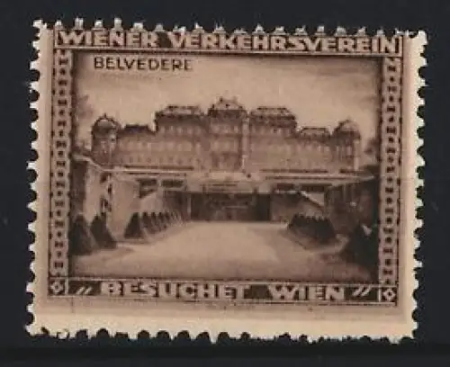 Reklamemarke Wien, Besuchet Wien, Belvedere