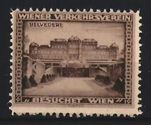 Reklamemarke Wien, Besuchet Wien, Schloss Belvedere