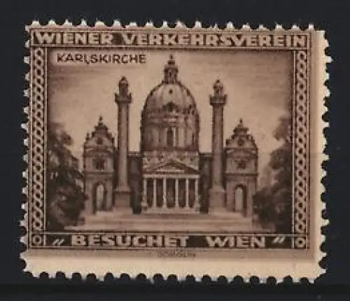 Reklamemarke Wien, Besuchet Wien, Karlskirche