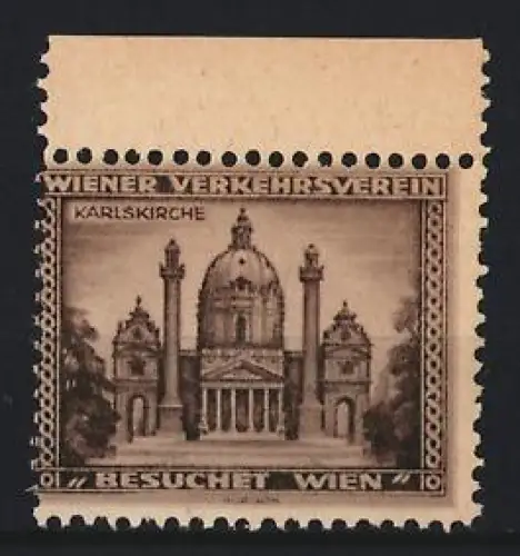 Reklamemarke Wien, Besuchet Wien, Karlskirche