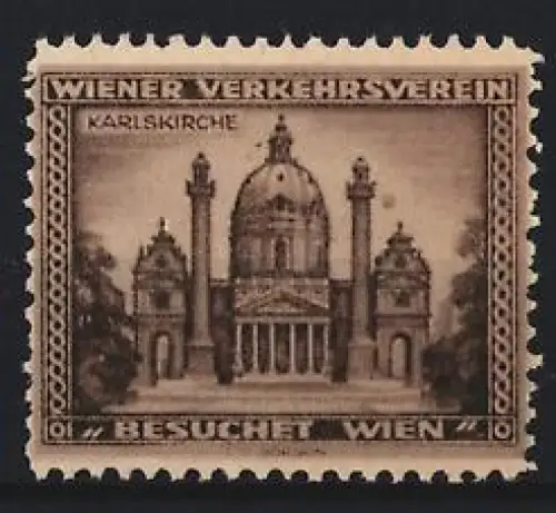 Reklamemarke Wien, Besuchet Wien, Karlskirche