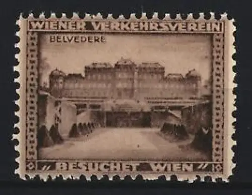 Reklamemarke Wien, Belvedere, Schlossansicht