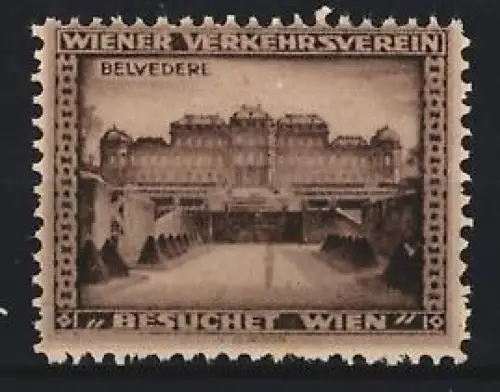 Reklamemarke Wien, Wiener Verkehrsverein, Belvedere