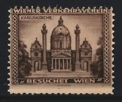 Reklamemarke Wien, Besuchet Wien, Karlskirche