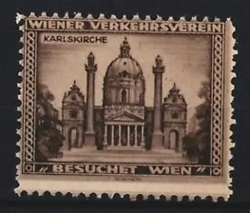 Reklamemarke Wien, Besuchet Wien, Karlskirche
