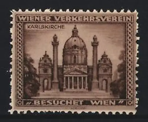 Reklamemarke Wien, Wiener Verkehrsverein, Karlskirche