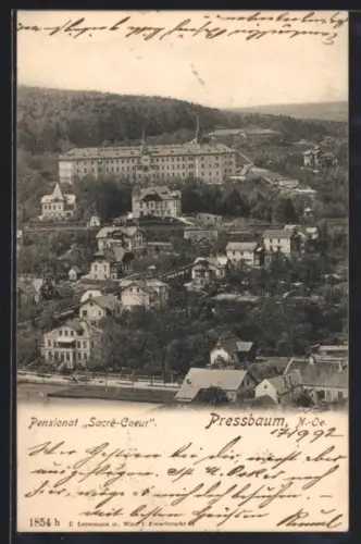 AK Pressbaum /N.-Ö., Teilansicht mit Pensionat Sacre-Coeur