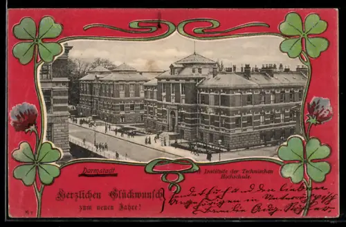 Passepartout-AK Darmstadt, die Institute der Technischen Hochschule