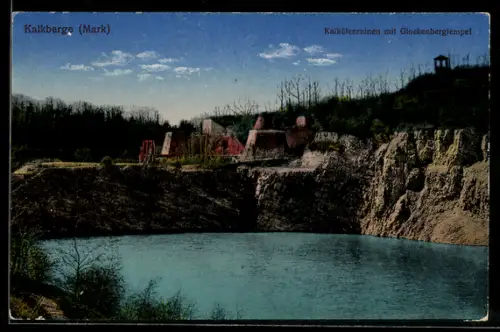 AK Kalkberge /Mark, Kalköfenruinen mit Glockenbergtempel