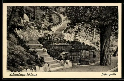 AK Woltersdorfer Schleuse, Partie an der Liebesquelle