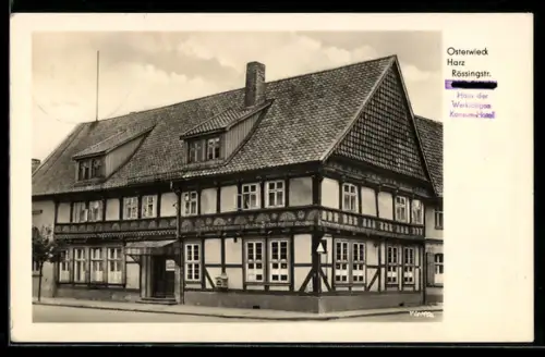 AK Osterwieck /Harz, Haus der Werktätigen in der Rössingstrasse
