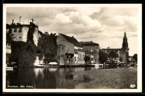 AK Potsdam, Flusspartie mit Alter Fahrt