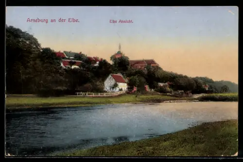 AK Arneburg / Elbe, Ortspartie an der Elbe