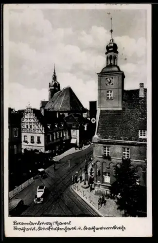 AK Brandenburg /Havel, Rathaus, Kurfürstenhaus u. Katharinenkirche, 