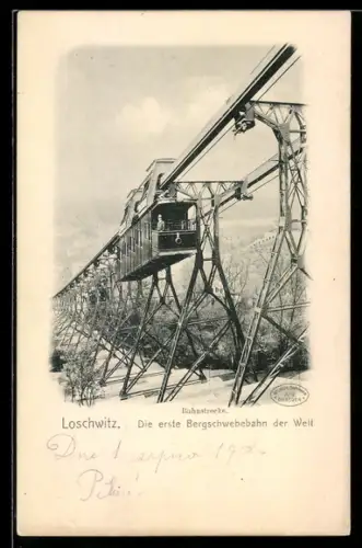 AK Dresden-Loschwitz, Bahnstrecke, Bergschwebebahn