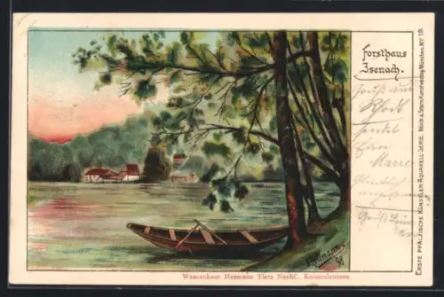 Künstler-AK Bad Dürkheim, Forsthaus Isenach