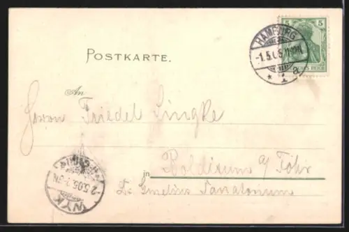 Lithographie Hamburg, Rathsweinkeller, Innenansicht