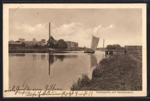 AK Genthin, Kanalpartie mit Henkelwerke