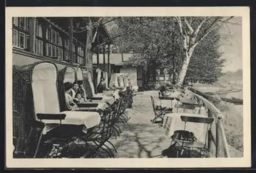 AK Magdeburg, Gasthaus Sazquelle von E. Hellner