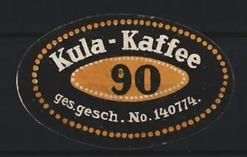 Reklamemarke Kula-Kaffee, Logo mit 90