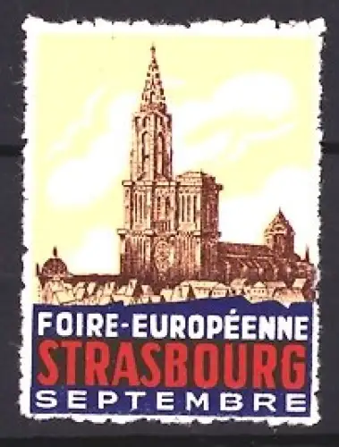 Reklamemarke Strasbourg, Foire Européenne, Kathedrale