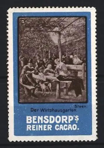 Reklamemarke Bensdorp, Kako und Schokolade, Der Wirtshausgarten