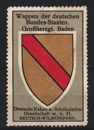 Reklamemarke Deutsch-Wilmersdorf, Deutsche Kakao u. Schokoladen Gesellschaft, Wappen