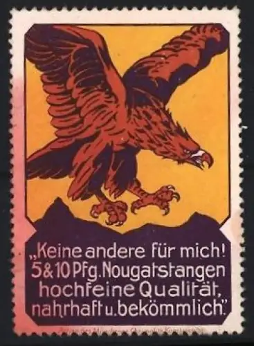Reklamemarke 5 & 10 Pfg. Nougatstangen, Adler